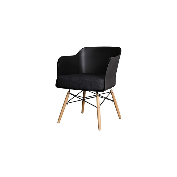Renovation House Chairs Household Chair Multi Purpose Assembly Solid Wood Frame Plastic Seat Comfortable Non Slip European Style Leisure Chair