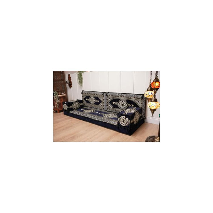 arabicsofa Arabic Jalsa Floor Sofa – Traditional Handmade Floor Cushion Sofa for Living Room