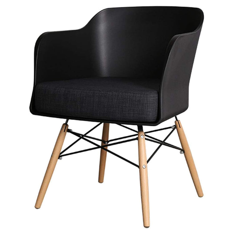 Renovation House Chairs Household Chair Multi Purpose Assembly Solid Wood Frame Plastic Seat Comfortable Non Slip European Style Leisure Chair