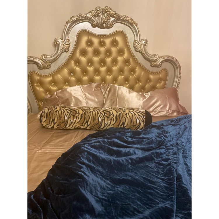 Acme Furniture Dresden Bed, Bone PU/Gold Patina, Queen